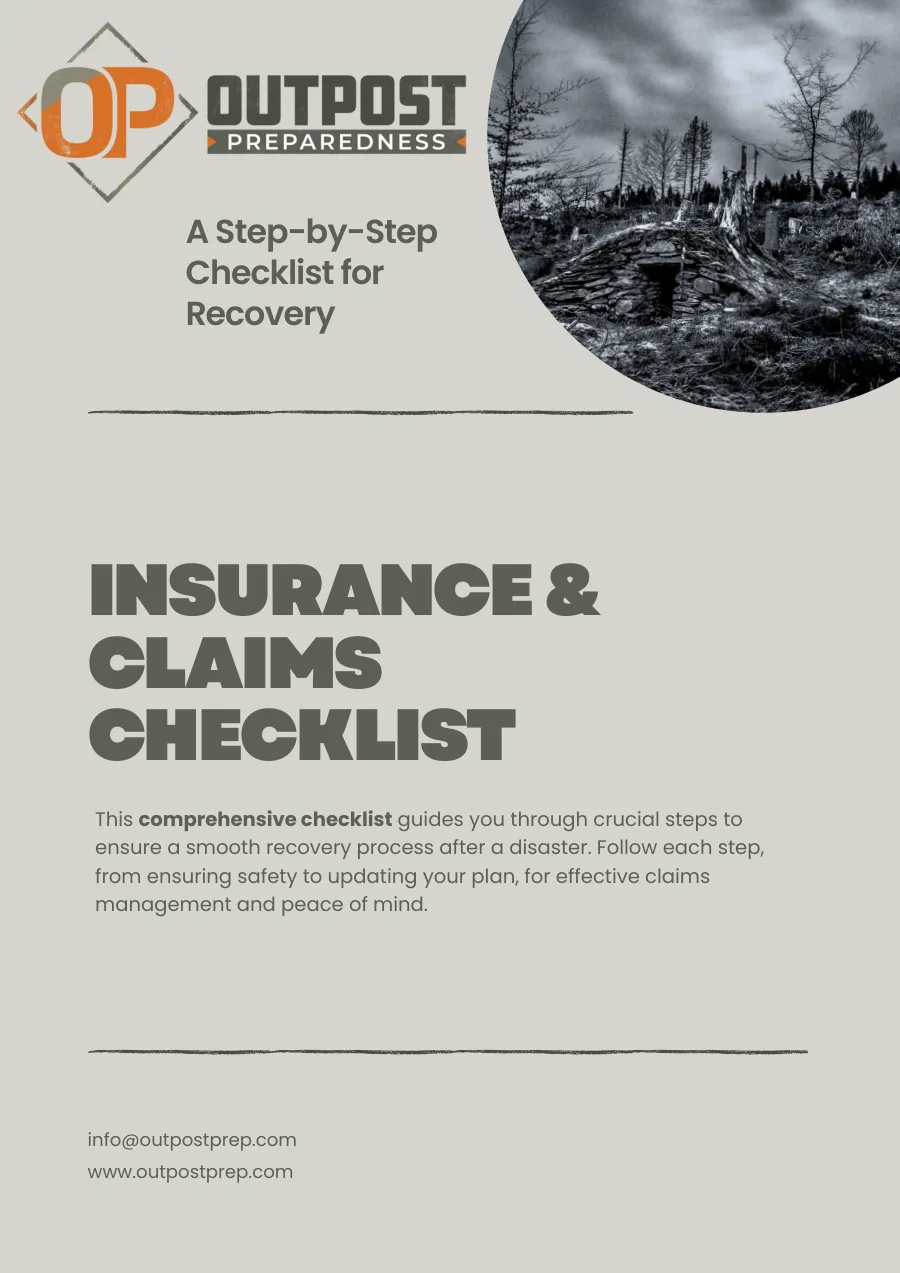 First page of Insurance & Claims Checklist