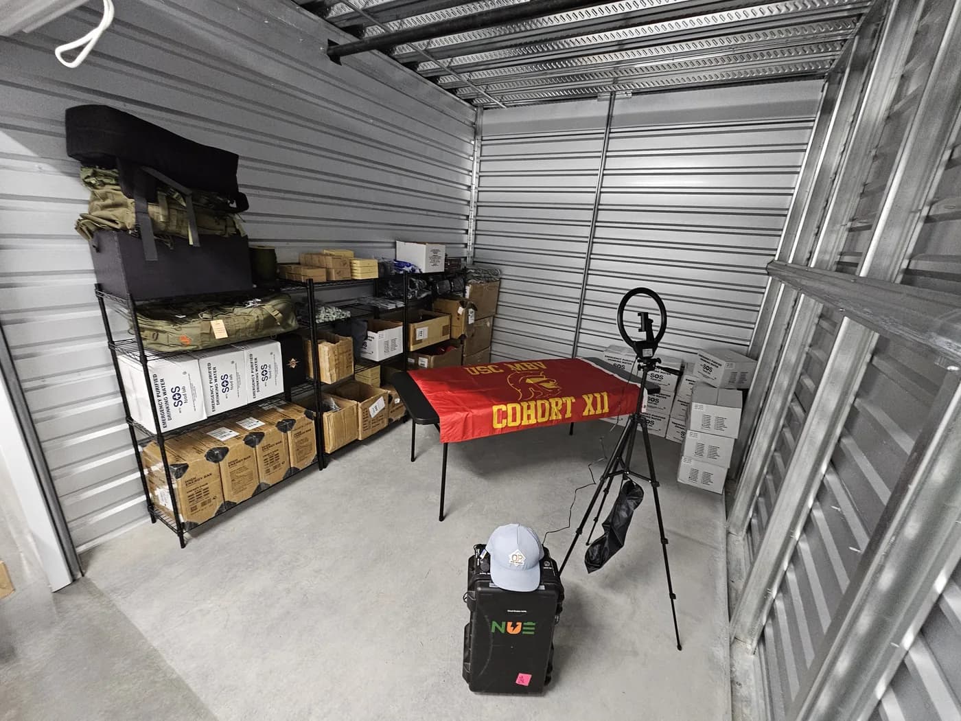 The bench where Outpost kits are assembled
